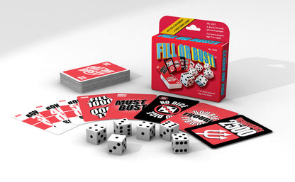 Fill Or Bust! Card & Dice Game – 4-Pack Holiday Gift Set